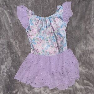 Purple and Multicolor Ballet Dress